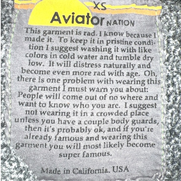 Aviator Nation Unisex FADED BOLT EMBROIDERY HOODIE | NUGGET GOLD // CHARCOAL 🖤 - Picture 12 of 16